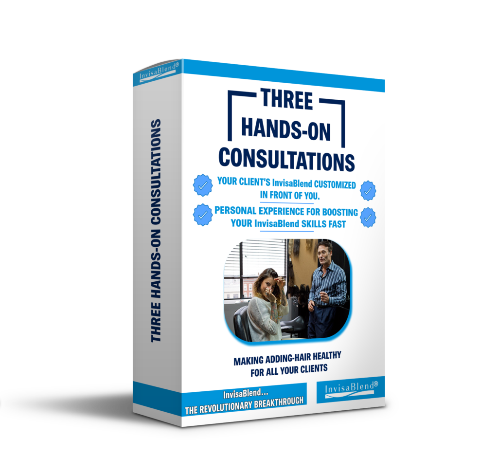 three hands on consultation 3D box